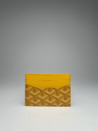 Vintage Goyard Monogram Leather Card Holder Yellow