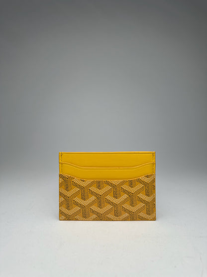 Vintage Goyard Monogram Leather Card Holder Yellow