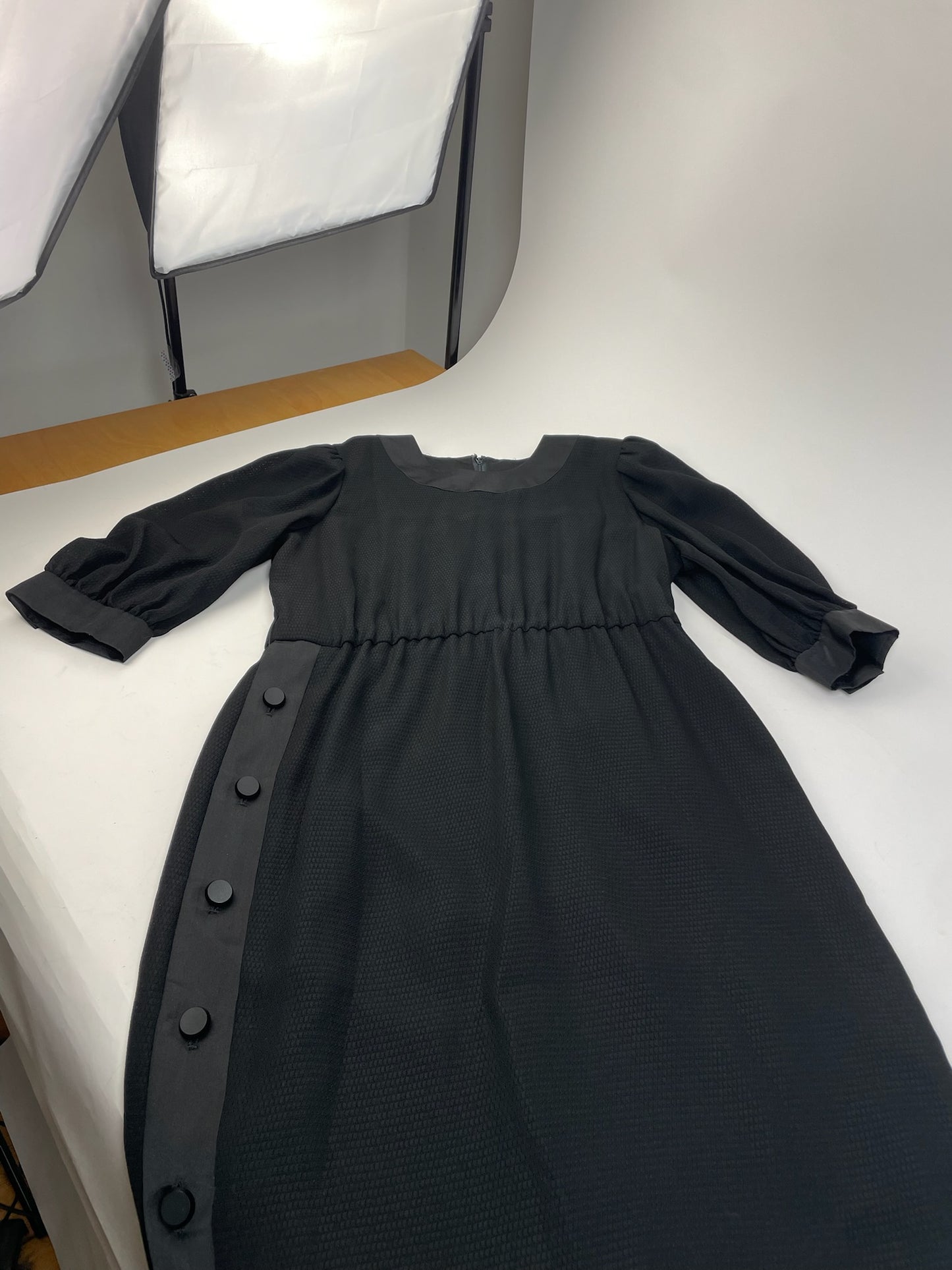 Givenchy Black Maxi Dress with Side Button Detailing