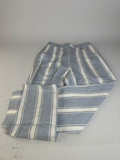 Vintage Dior Cotton Trousers Light Blue White S