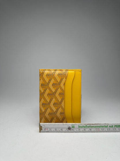 Vintage Goyard Monogram Leather Card Holder Yellow