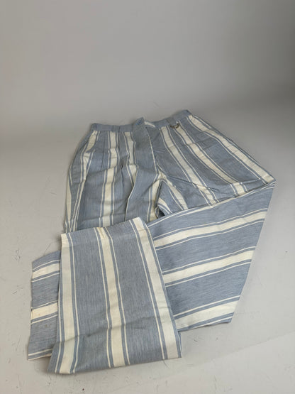 Vintage Dior Cotton Trousers Light Blue White S