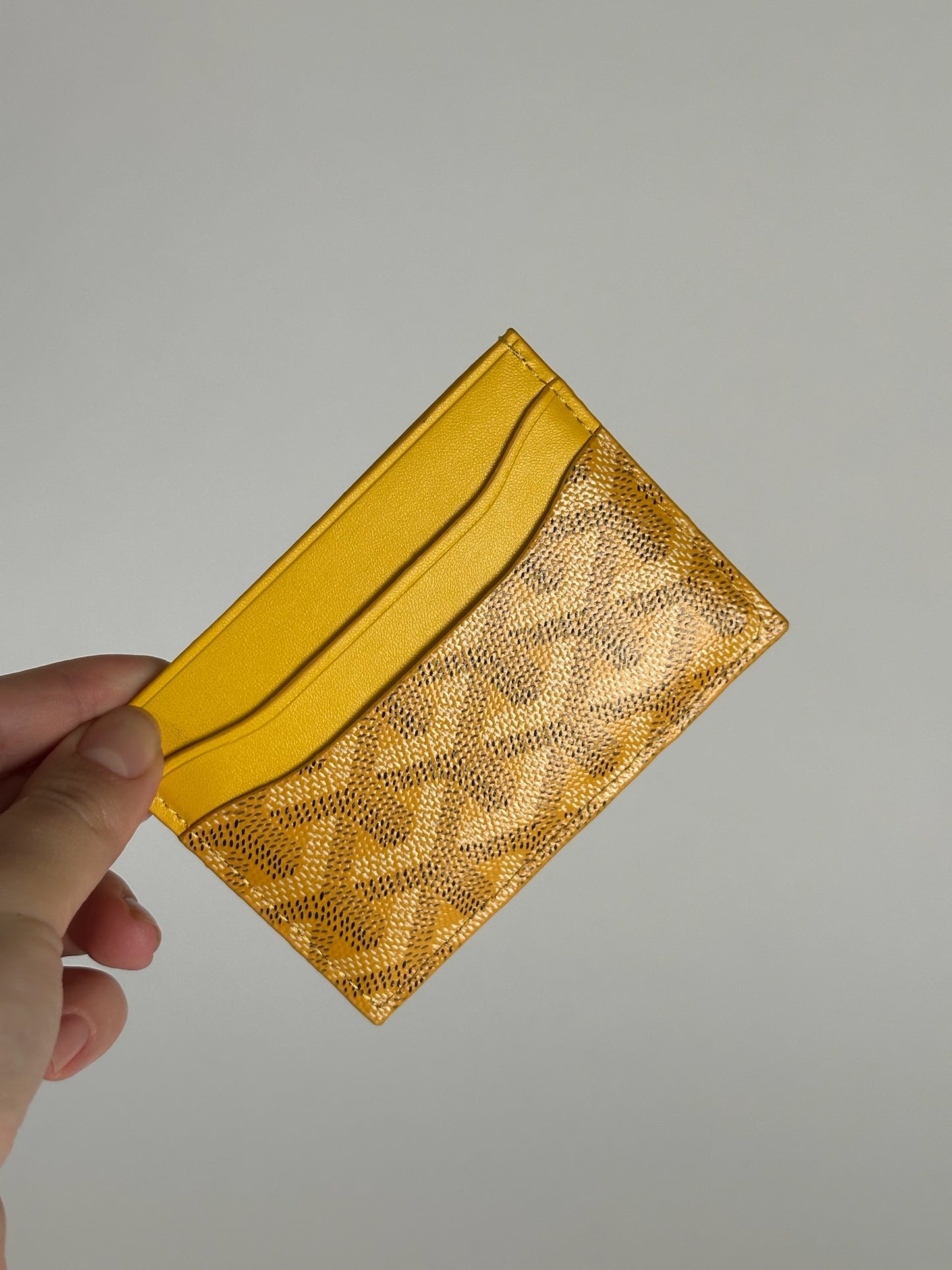 Vintage Goyard Monogram Leather Card Holder Yellow