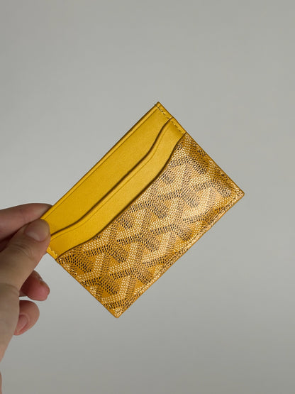Vintage Goyard Monogram Leather Card Holder Yellow