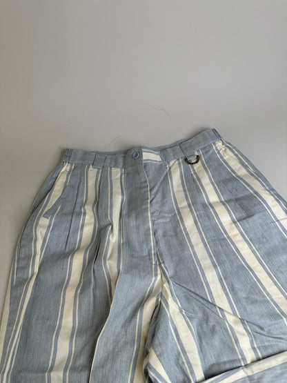 Vintage Dior Cotton Trousers Light Blue White S