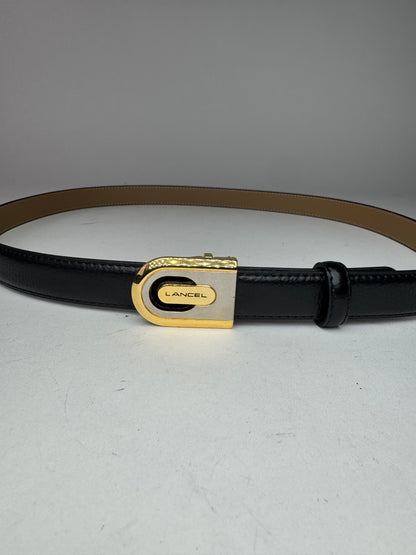 Vintage Lancelot leather belt black