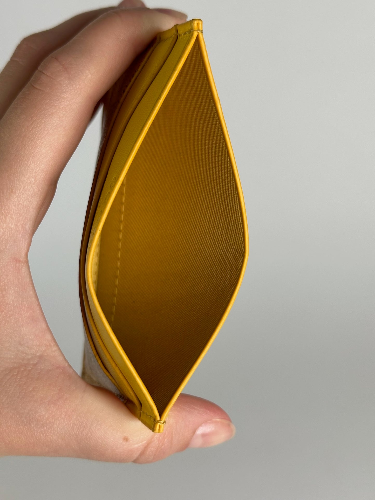 Vintage Goyard Monogram Leather Card Holder Yellow