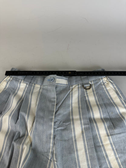 Vintage Dior Cotton Trousers Light Blue White S