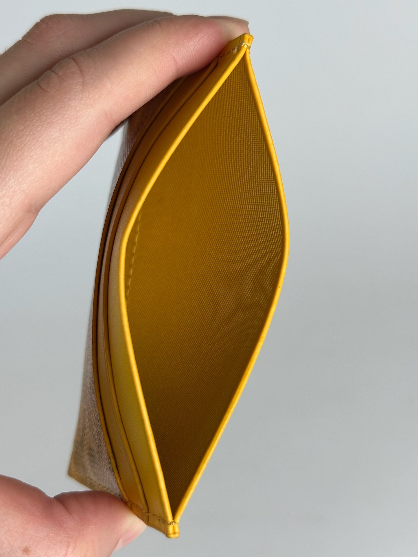 Vintage Goyard Monogram Leather Card Holder Yellow