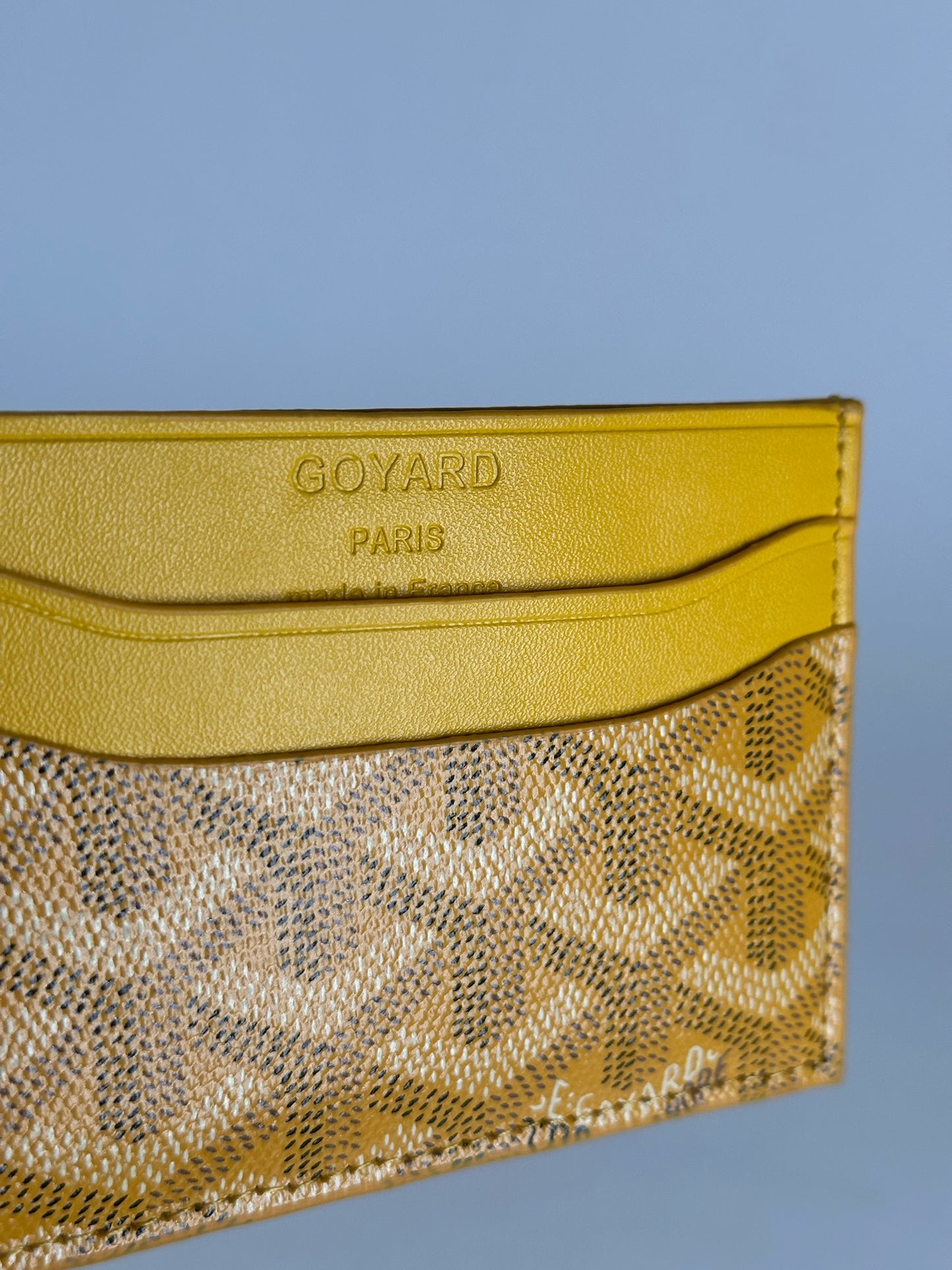 Vintage Goyard Monogram Leather Card Holder Yellow