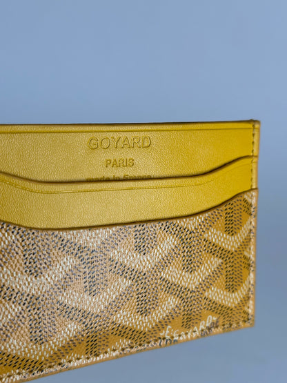 Vintage Goyard Monogram Leather Card Holder Yellow