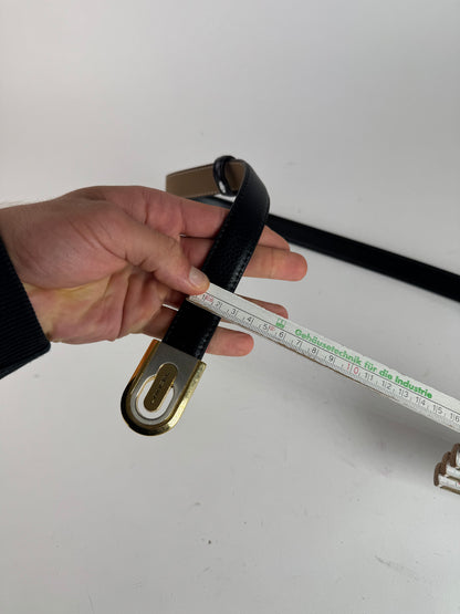 Vintage Lancelot leather belt black