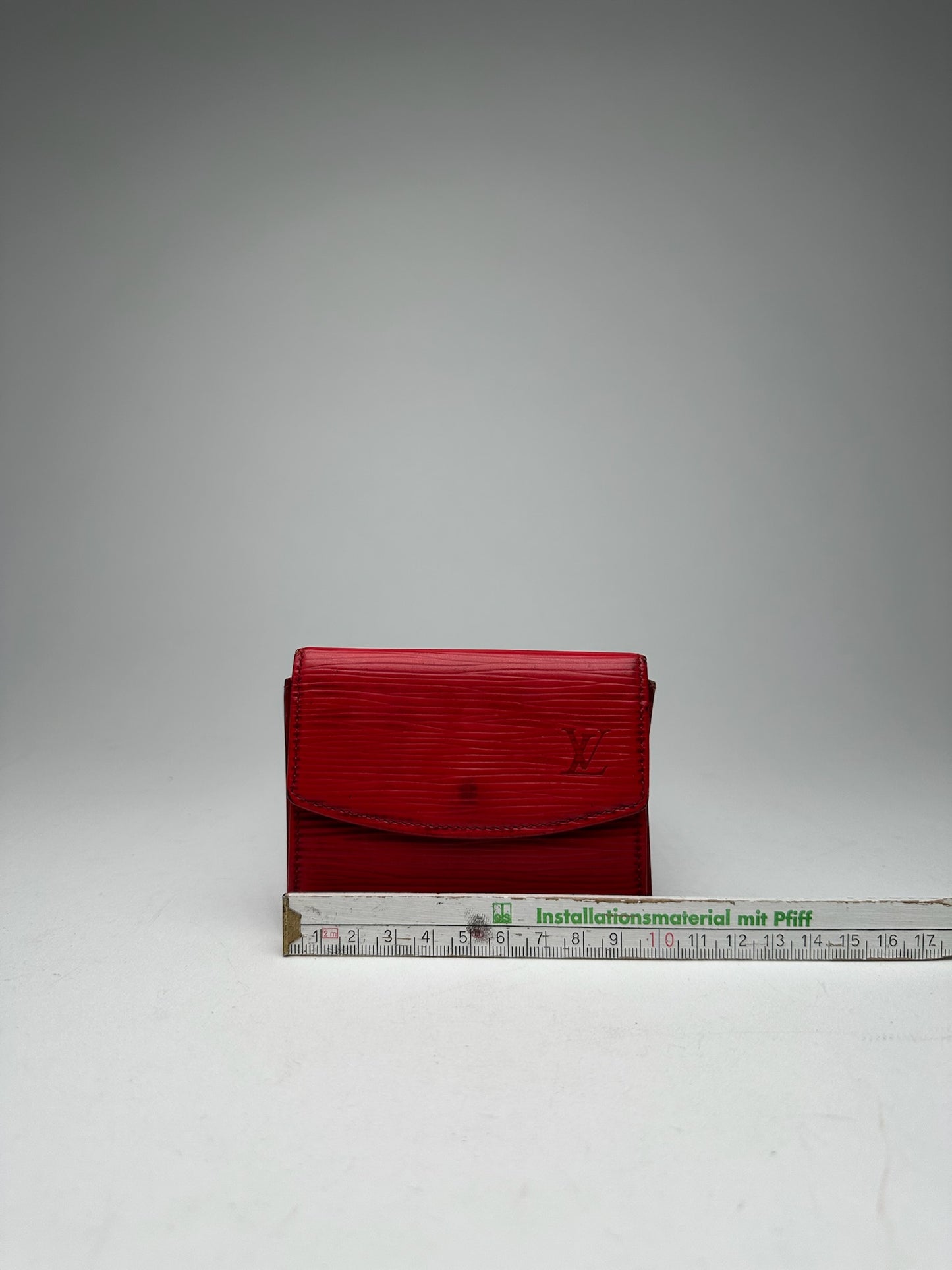 Vintage Louis Vuitton EPI Leather Card Holder red
