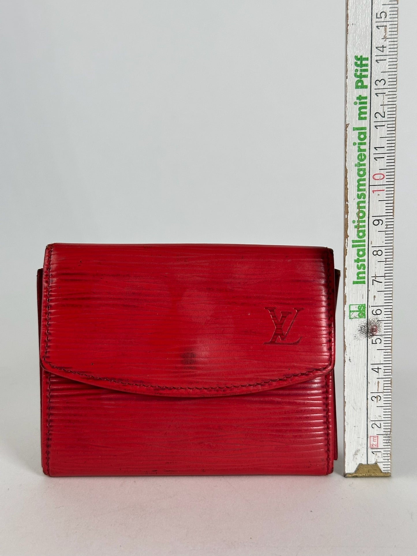 Vintage Louis Vuitton EPI Leather Card Holder red