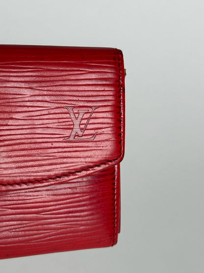 Vintage Louis Vuitton EPI Leather Card Holder red