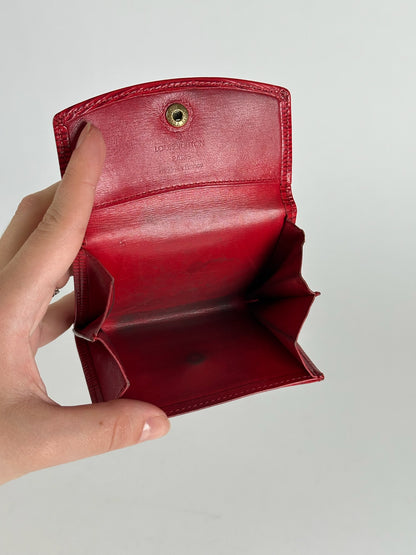 Vintage Louis Vuitton EPI Leather Card Holder red