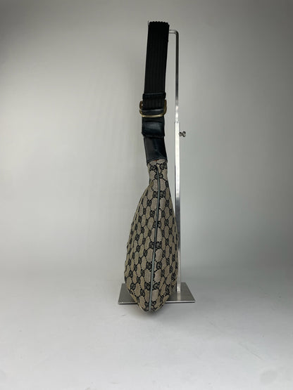Vintage Gucci Canvas Hobo Bag Brown
