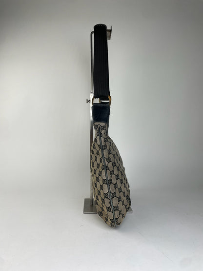 Vintage Gucci Canvas Hobo Bag Brown