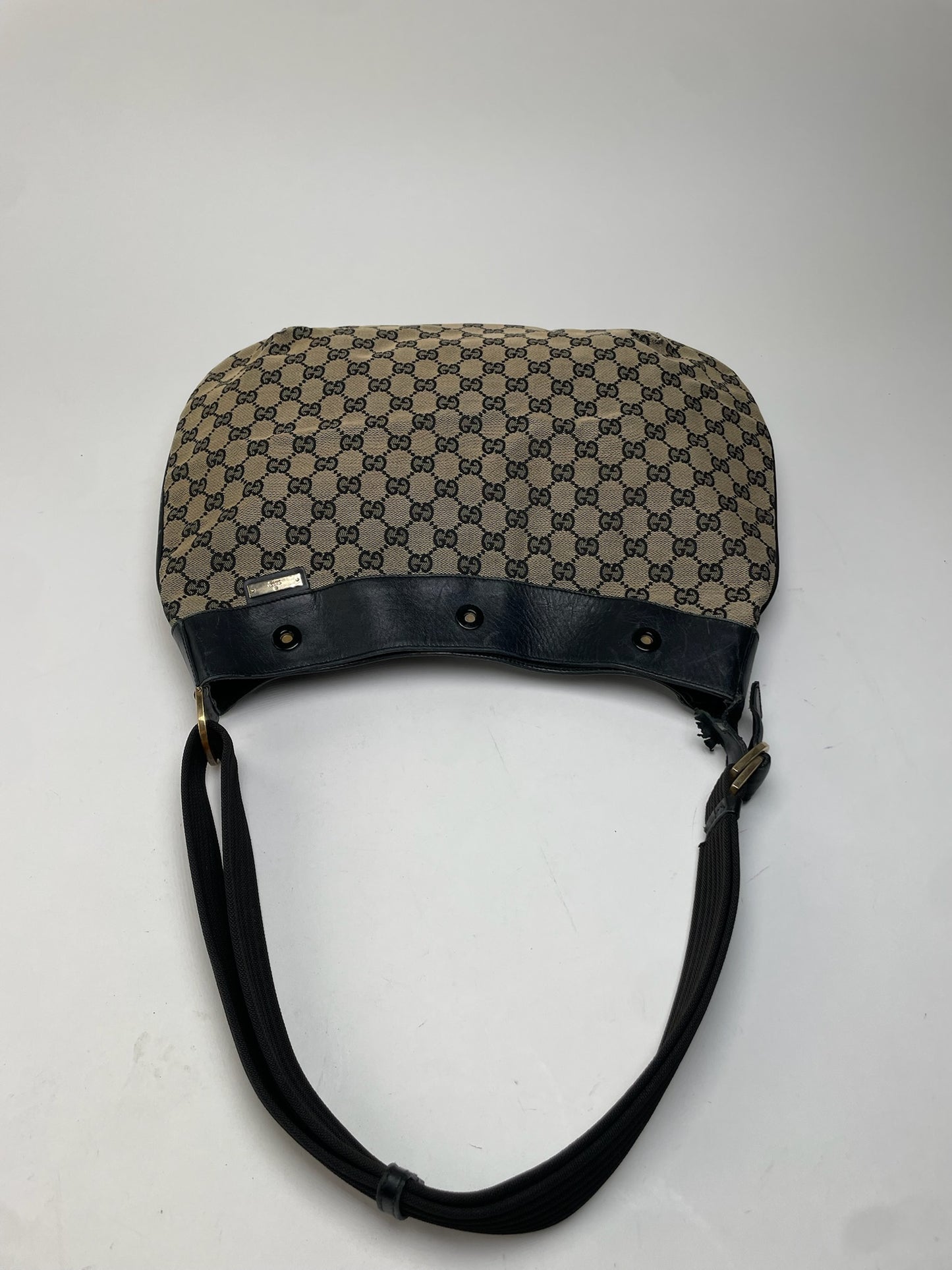Vintage Gucci Canvas Hobo Bag Brown