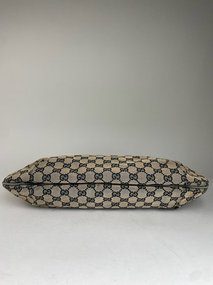 Vintage Gucci Canvas Hobo Bag Brown