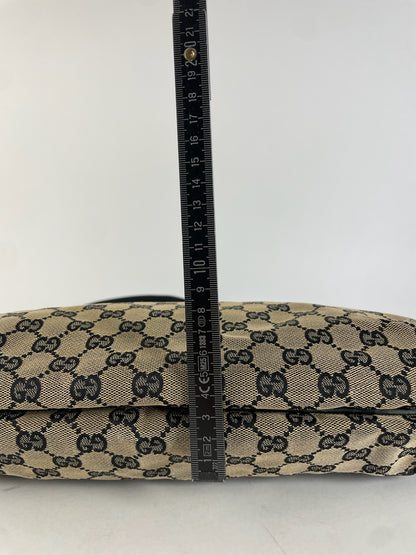 Vintage Gucci Canvas Hobo Bag Brown