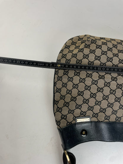 Vintage Gucci Canvas Hobo Bag Brown