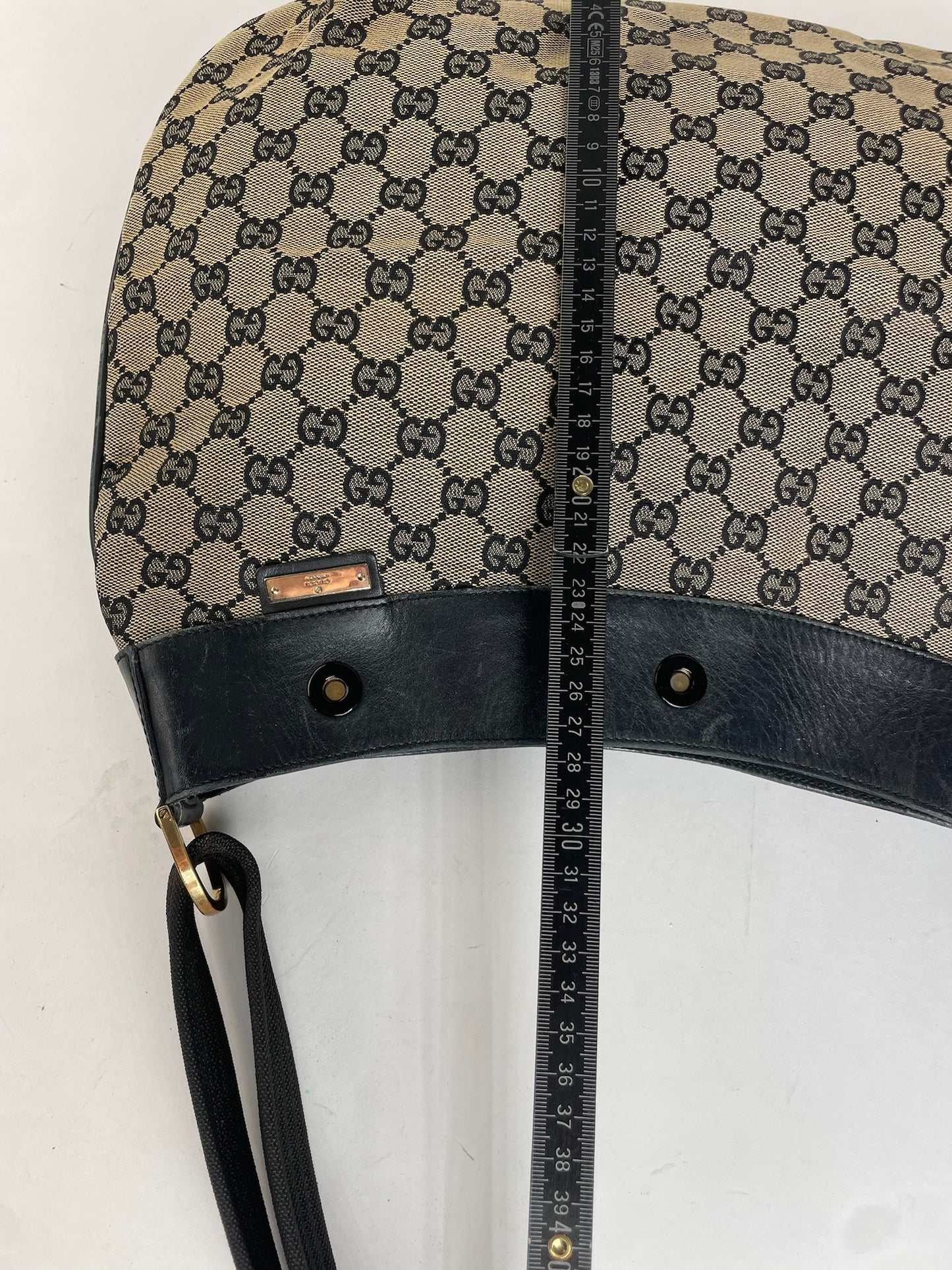 Vintage Gucci Canvas Hobo Bag Brown