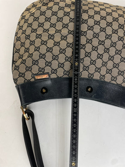 Vintage Gucci Canvas Hobo Bag Brown