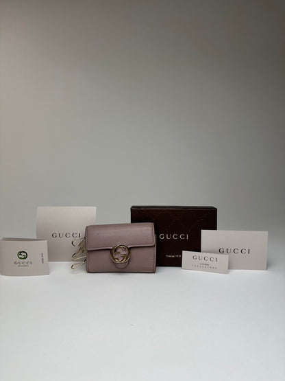 Vintage Gucci Marmont Leather Key / Card Holder Purple