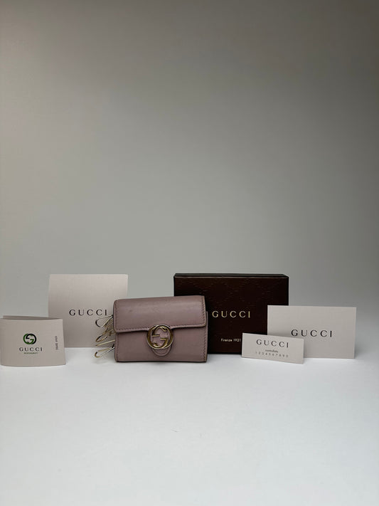 Vintage Gucci Marmont Leather Key / Card Holder Purple