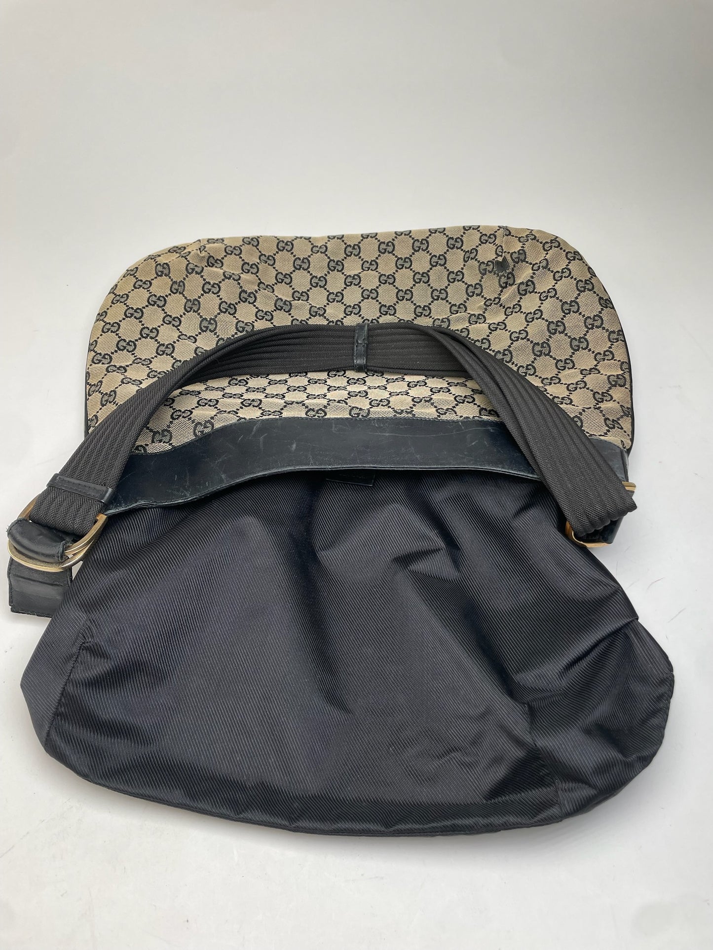 Vintage Gucci Canvas Hobo Bag Brown