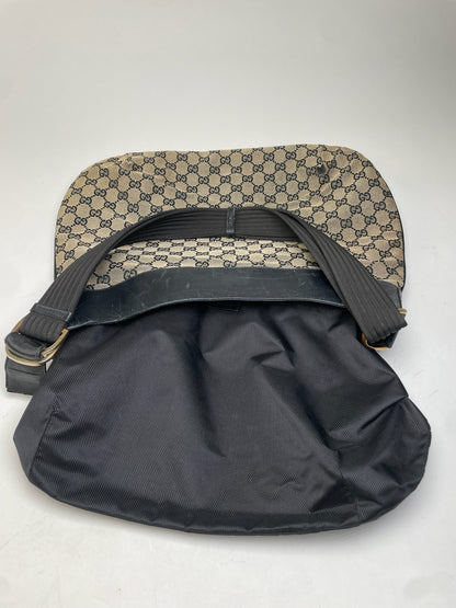 Vintage Gucci Canvas Hobo Bag Brown