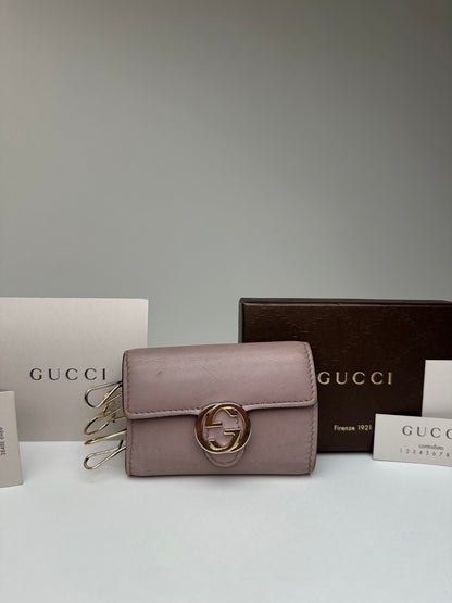 Vintage Gucci Marmont Leather Key / Card Holder Purple