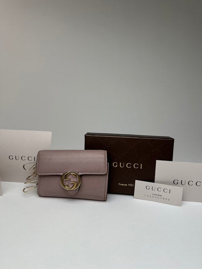 Vintage Gucci Marmont Leather Key / Card Holder Purple