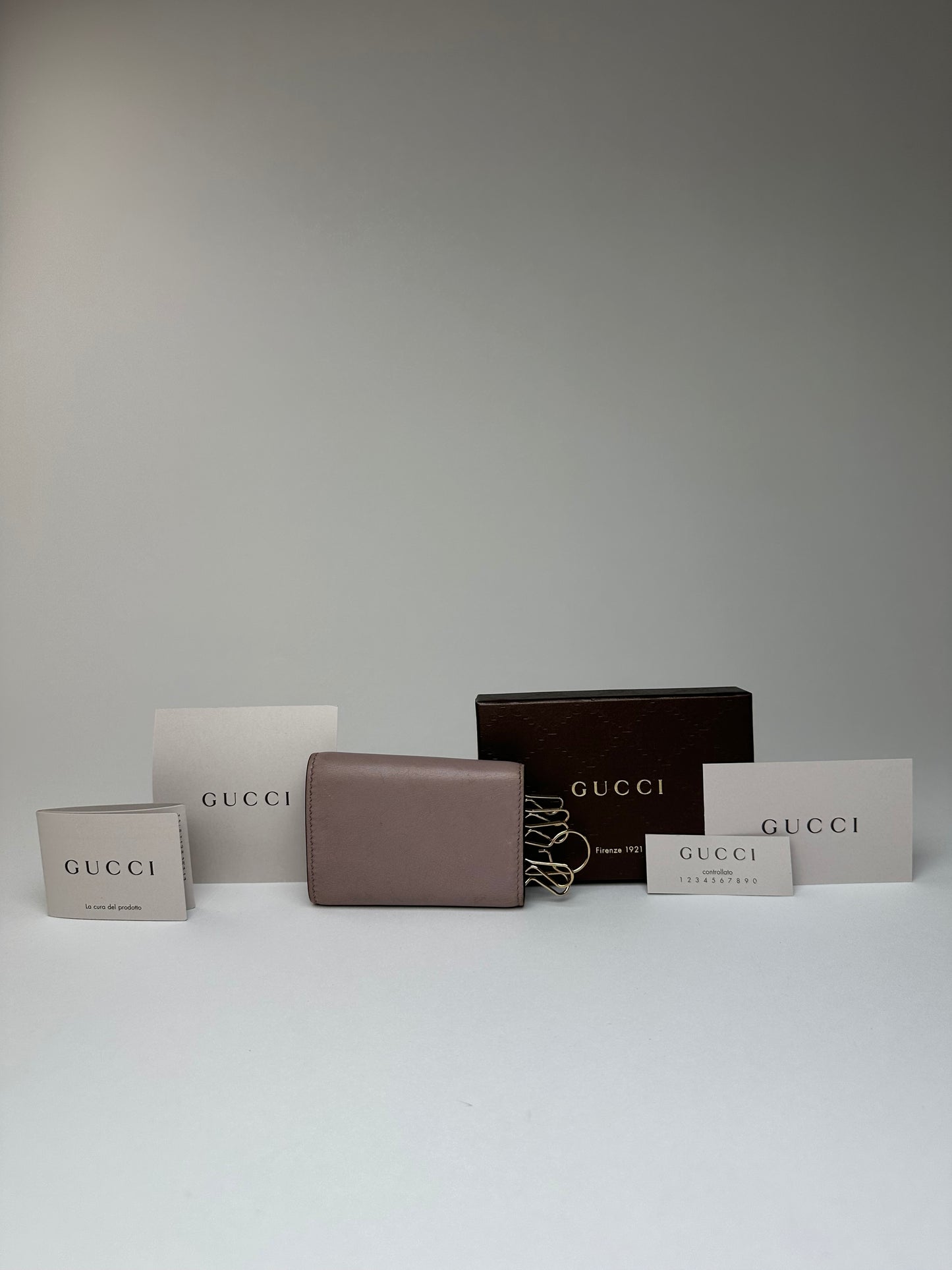 Vintage Gucci Marmont Leather Key / Card Holder Purple