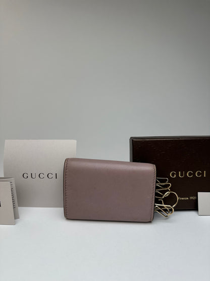 Vintage Gucci Marmont Leather Key / Card Holder Purple