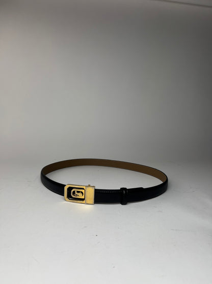 Vintage Celine Paris Leather belt black