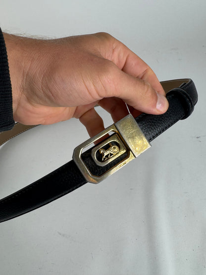 Vintage Celine Paris Leather belt black