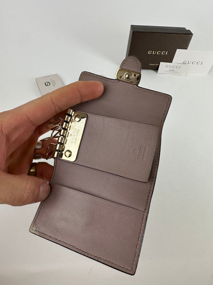 Vintage Gucci Marmont Leather Key / Card Holder Purple