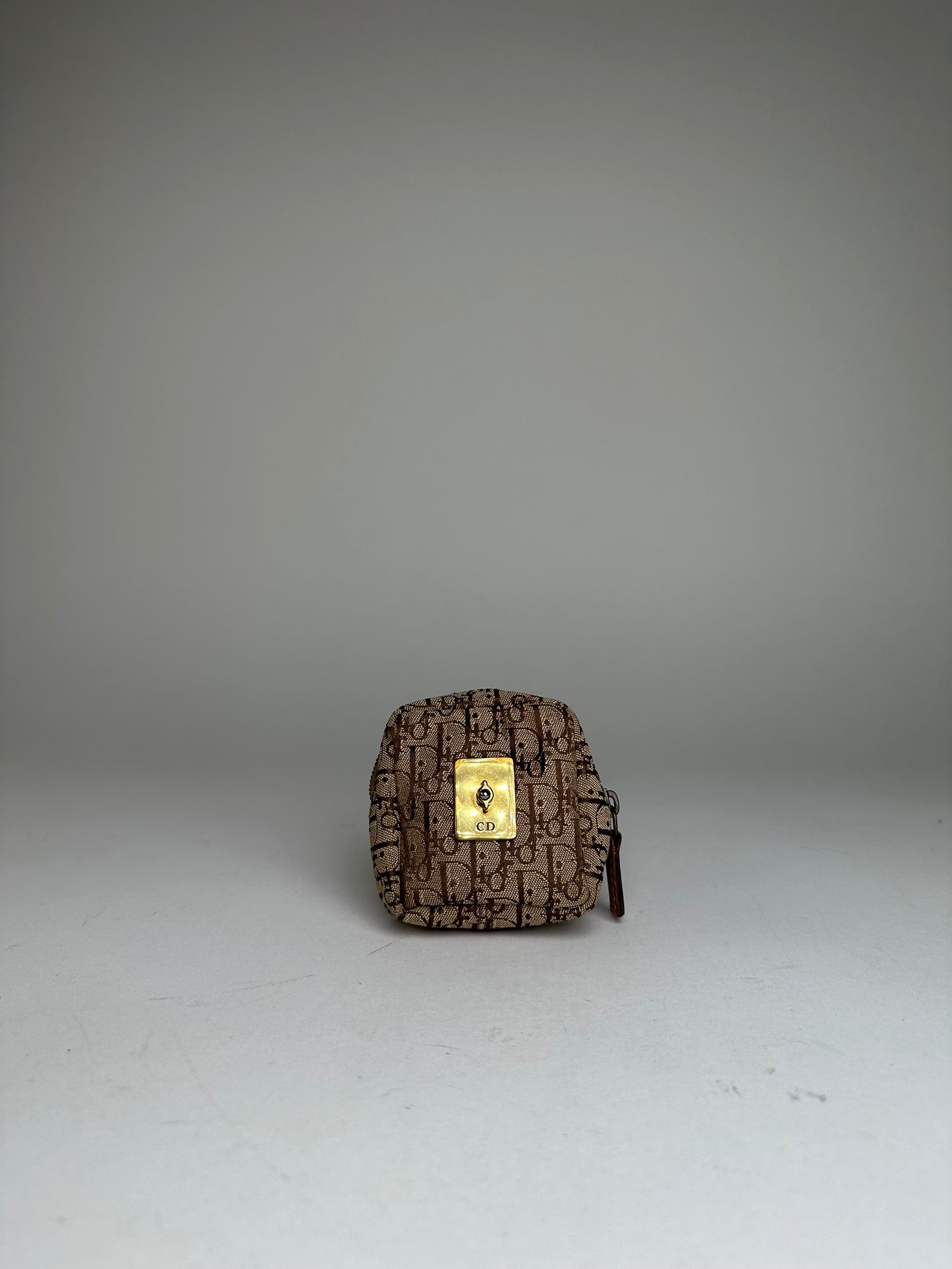 Vintage Dior Oblique Monogram Purse Brown