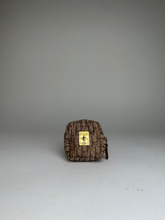 Vintage Dior Oblique Monogram Purse Brown