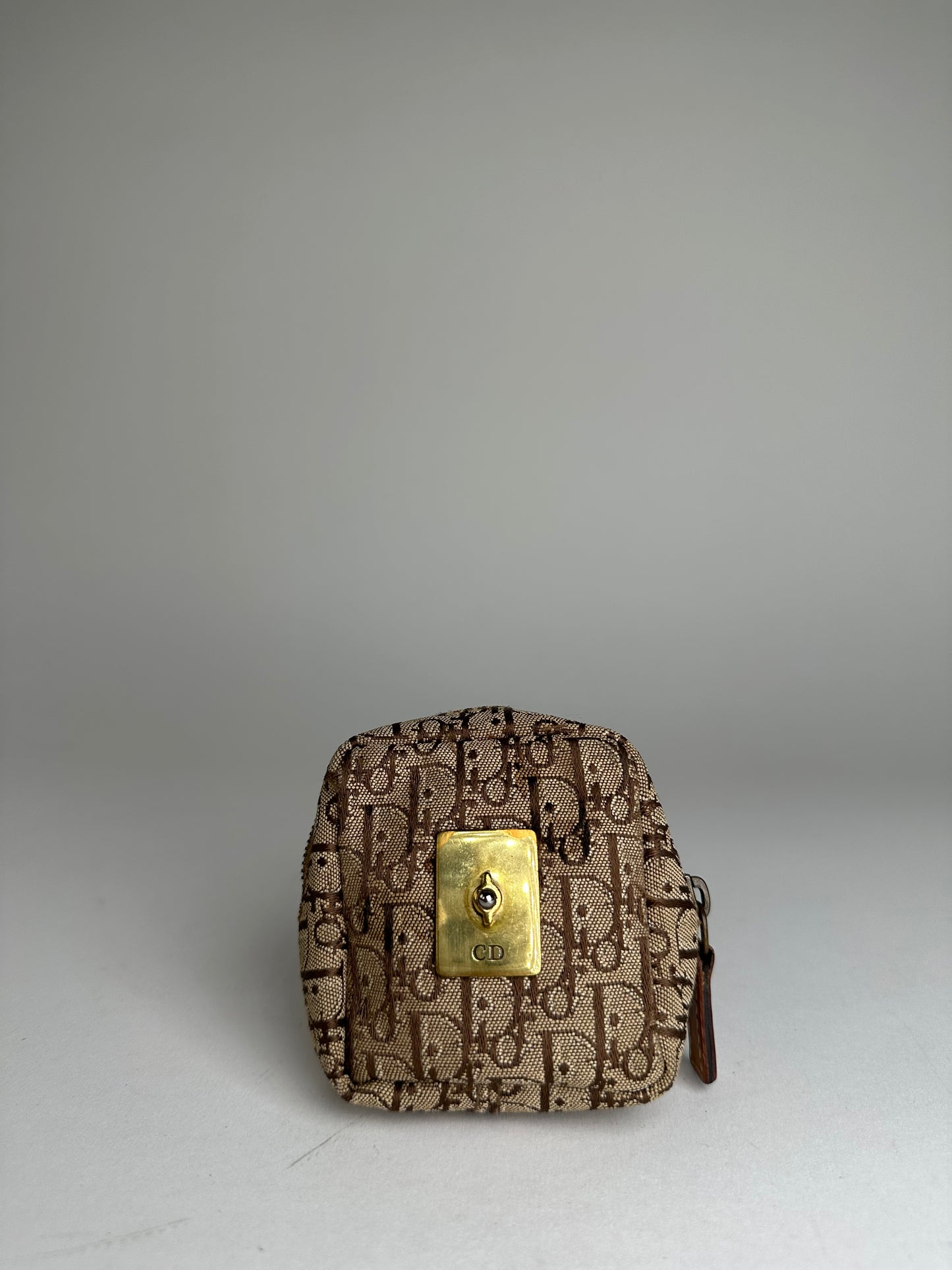 Vintage Dior Oblique Monogram Purse Brown