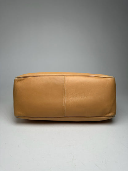 Vintage Celine Paris Leather Handbag beige