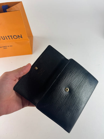 Vintage Louis Vuitton EPI Leather wallet Black