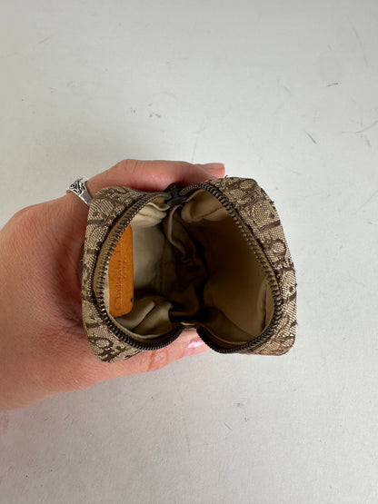 Vintage Dior Oblique Monogram Purse Brown