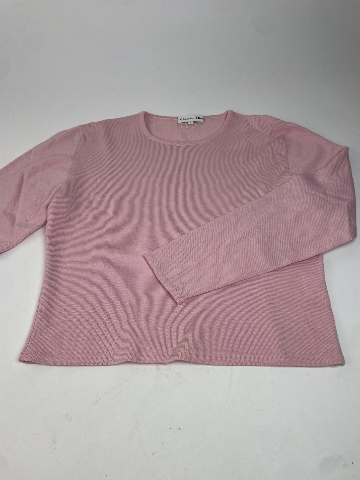 Dior Ribbed Cotton Sweater Pink