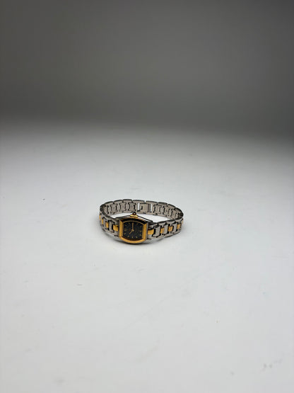 Vintage Givenchy 4G Logo Quartz Bracelet Watch c. Late 1980s Silver Gold