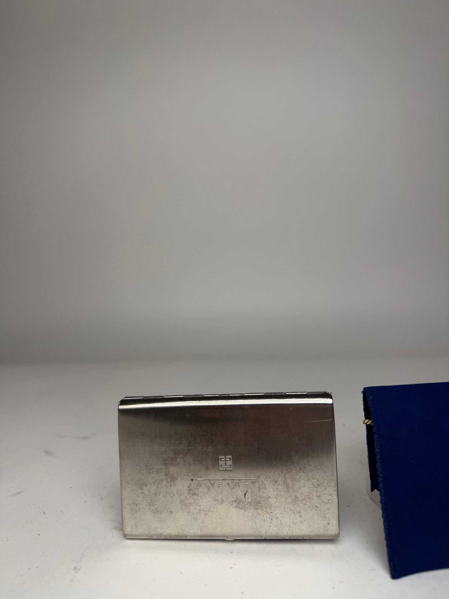 Vintage Givenchy Metal Card Holder / Cigarette Case Silver