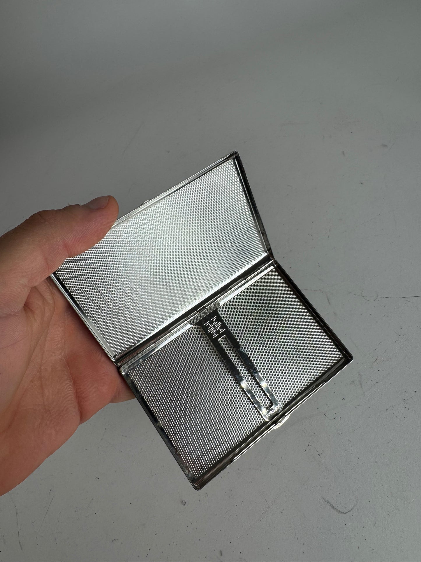 Vintage Givenchy Metal Card Holder / Cigarette Case Silver