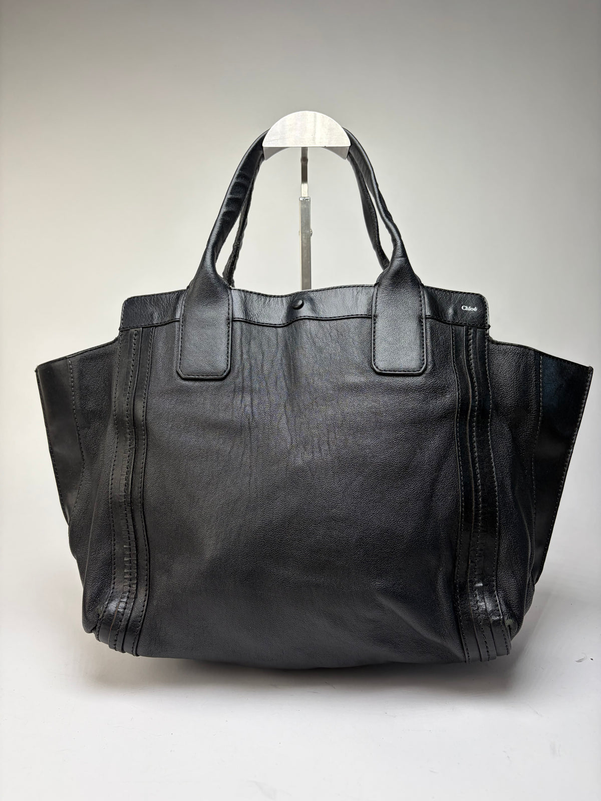 Vintage Chloé Edith Structured Top-Handle Bag Black